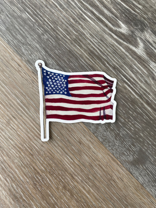 American Flag Sticker